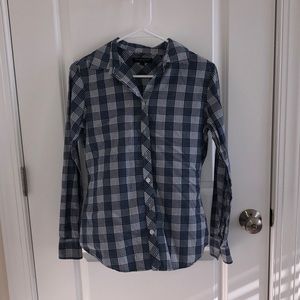 Plaid Blue & White Botton Down